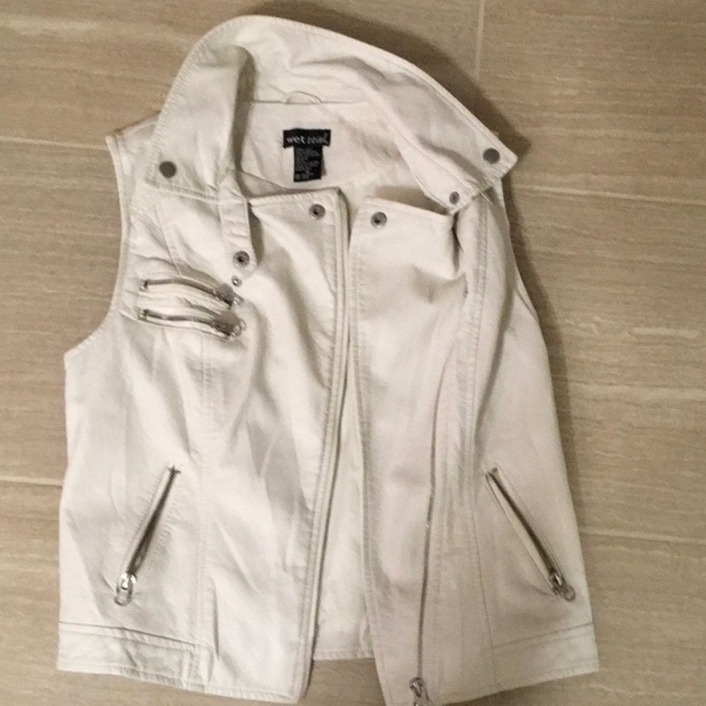 Wet Seal faux leather vest